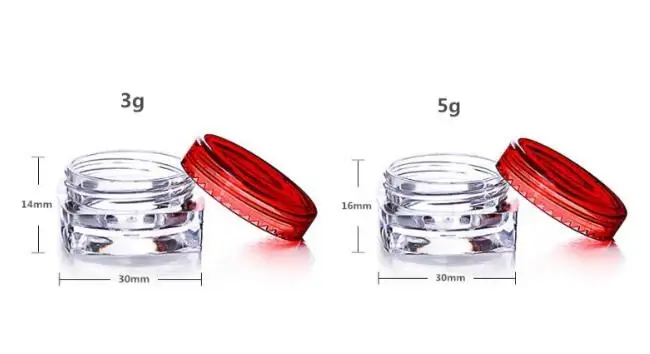 10pcs/lot 3g/5g Cosmetic Sifter Jars Pot Box Nail Art Bead Storage Makeup Cream Plastic Container Refillable Bottles | Красота и