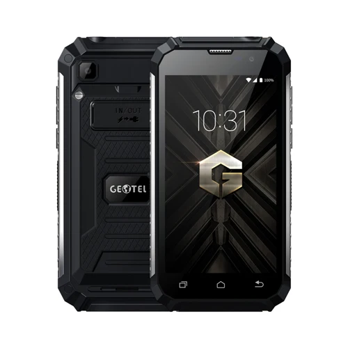 Black Geotel G1 Geotel G1, 2 Гб оперативной памяти, 16 Гб встроенной памяти, 5,0 дюймов Android 7,0 MTK6580A смартфон противоударный 7500 мА/ч, Батарея 4 ядра, но не более чем на 1. 3g Гц 3g сотовый телефон - Цвет: Black Geotel G1
