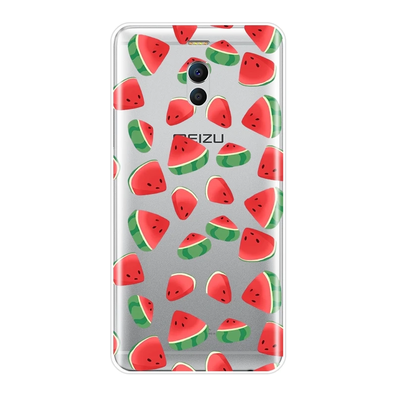 Мягкая силиконовая задняя крышка для Meizu M2 M3 M5 M6 Note Арбузные фрукты забавная M6S M6T