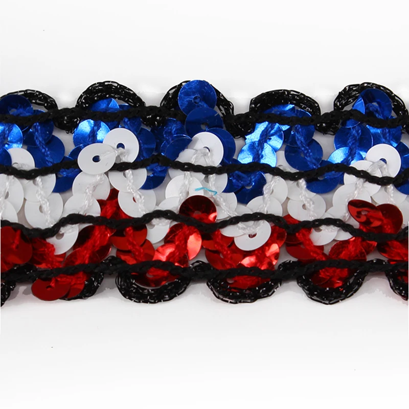 20 ярдов плетеная разноцветная кружевная ткань с блестками отделка ленты Венеция