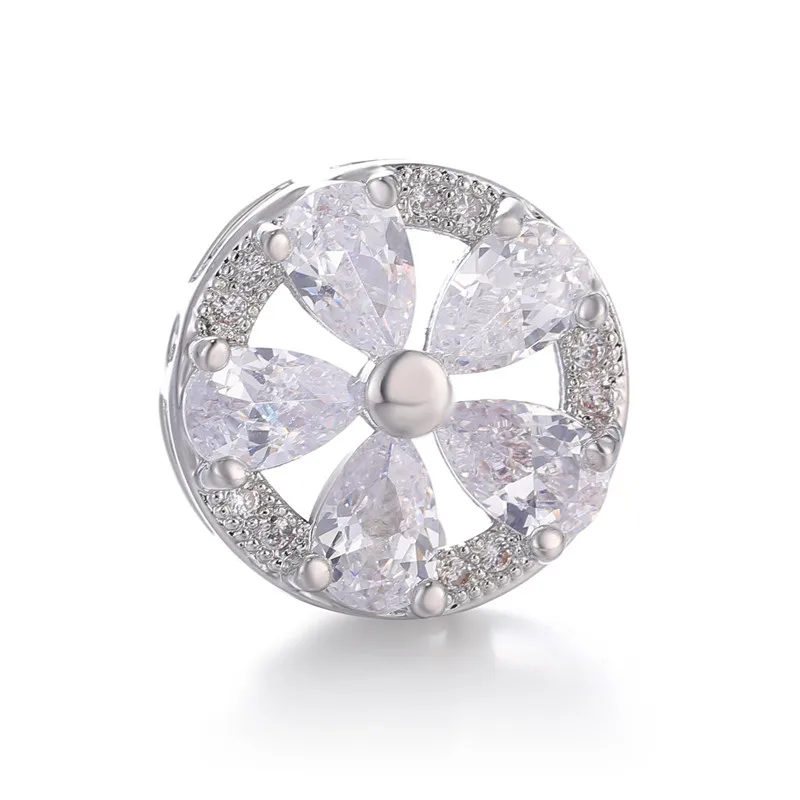 White Gold Украшения из бисера, 3 отверстия, отделитель украшений, аксессуары для женщин, натуральные камни, жемчуг, ювелирное изделие, сделай сам - Цвет: White Gold