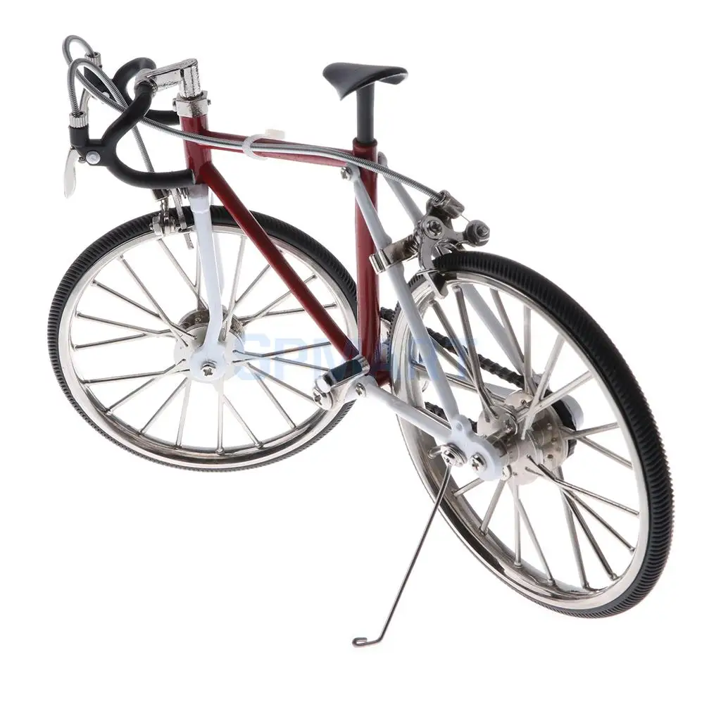 Racing Bike Red 1:10 масштаб сплава литья под давлением гоночный/горный велосипед Модель Реплика велосипед игрушка - Цвет: Racing Bike Red