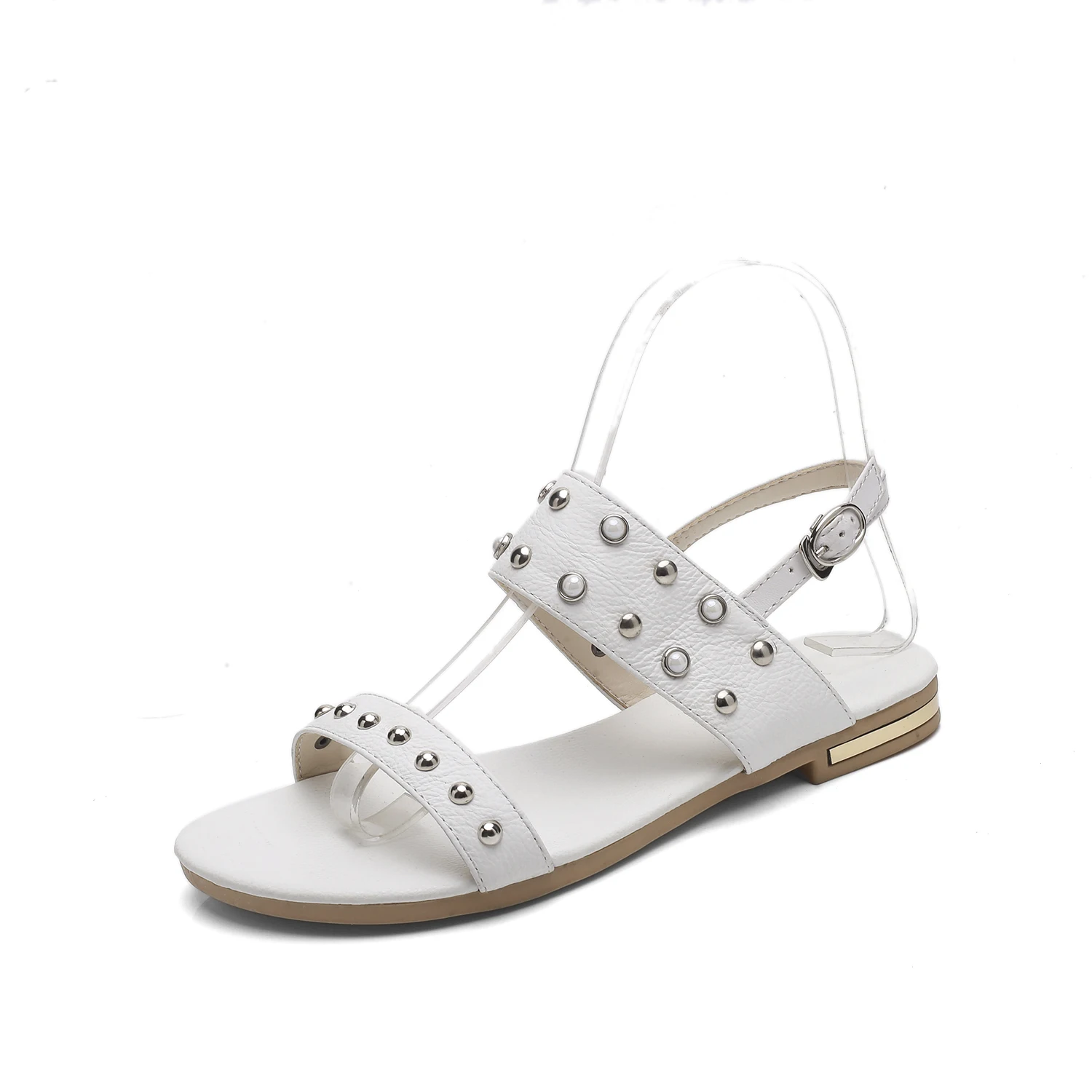 Женские кожаные сандалии с жемчугом размеры 34 46|summer women shoes|shoes summer womenshoes |
