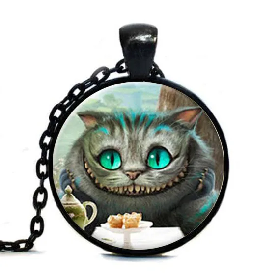 Алиса в стране чудес ожерелье Чеширский кот кулон сказочная девушка цепь