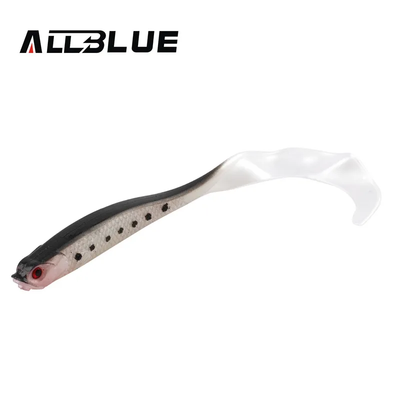 ALLBLUE Мягкая приманка 4 шт./лот 12 5 см 6 г рыболовная в виде личинки с одним хвостом