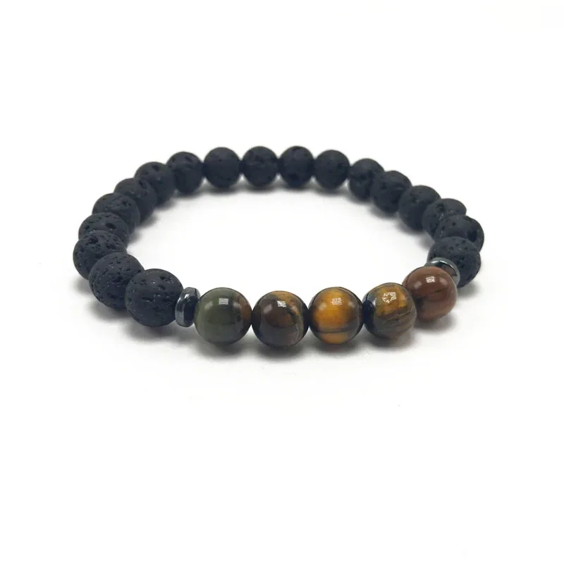 10 шт. Модные мужские и женские ювелирные изделия из натурального камня. 8 мм