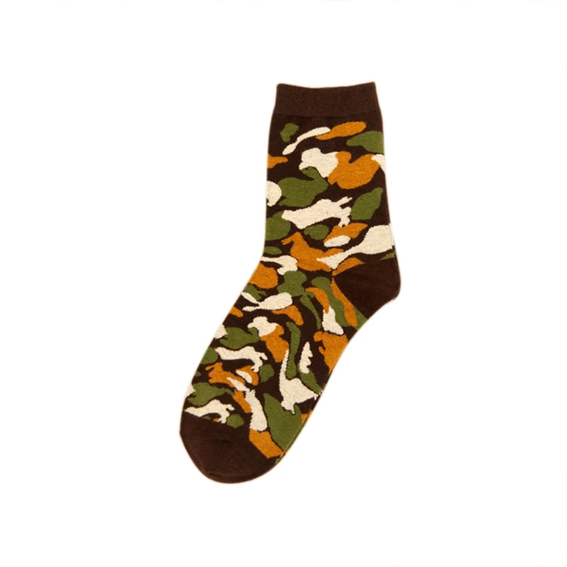 Brown camouflage 2 пары охота на Камо CS лодыжки носки мягкий хлопок кемпинг Crew лесные чулки Велоспорт Боулинг Кемпинг походный носок Военный Зеленый - Цвет: Brown camouflage