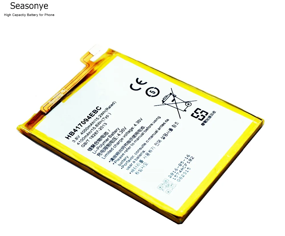 Seasonye HB417094EBC 4000 мАч Батарея для Huawei Ascend Mate 7 mate7 MT7 tl00 TL10 CL00 UL00 Замена батарей 2 шт./лот