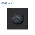 Wallpad роскошный Вентилятор Переключатель Регулятор скорости выход функциональная клавиша для стены только белый и черный пластиковый модуль