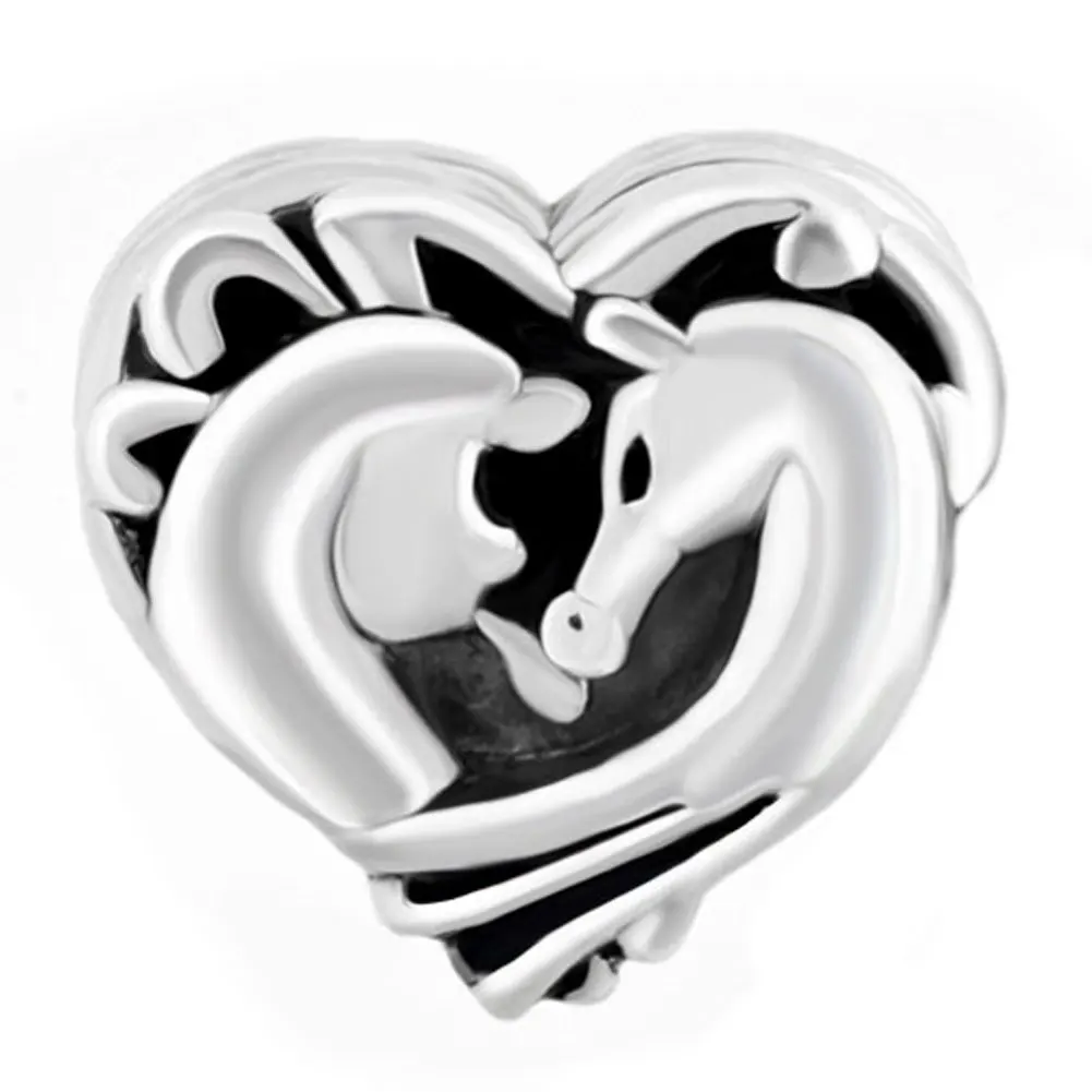 Семья бусы Бесконечность Love пары лошадь бисера Fit Европейский браслет Цепочки и