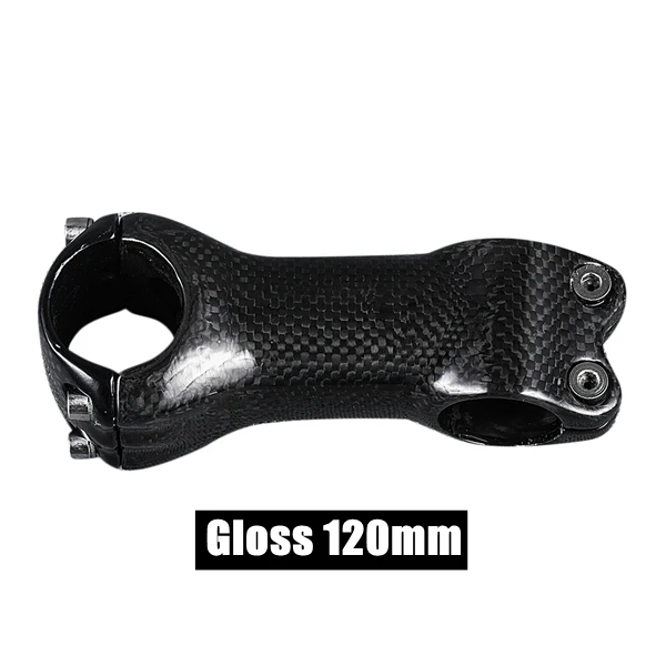 Glossy 120mm FCFB полный труба из углеродистого волокна 3K из углеродного волокна велосипедный ВЫНОС РУЛЯ Велоспорт Запчасти 31,8 мм для горного велосипеда/Шоссейный велосипед 70/80/90/100/110/120/130 мм матовый блеск для губ EC90 - Цвет: Glossy 120mm