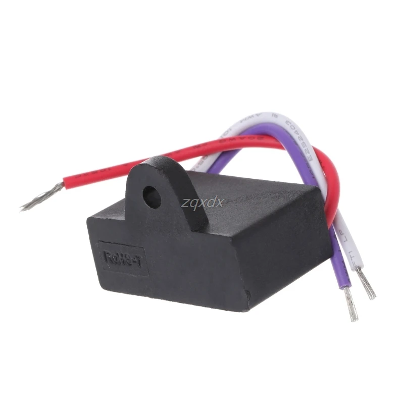 Черный CBB61 1 5 мкФ + 2 3 провода AC 250V 50/60Hz конденсатор для потолочного вентилятора JAN10