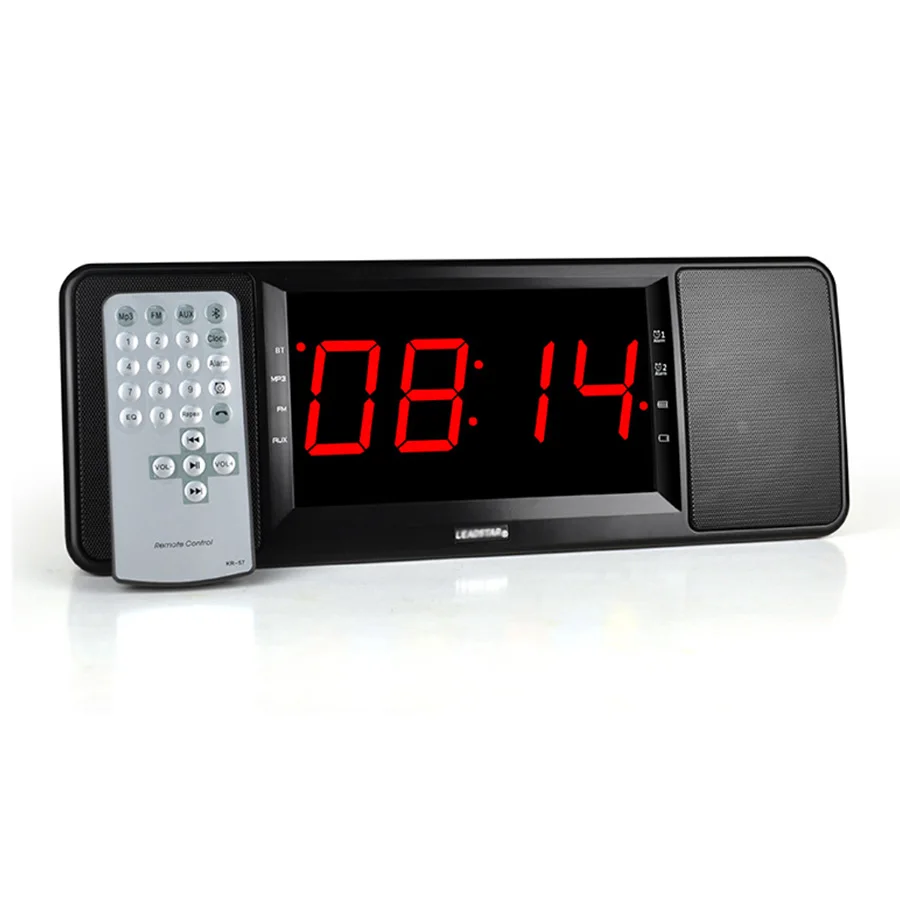 Новинка 2019 ЖК-цифровой дисплей беспроводной Bluetooth динамик fm-радио двойной