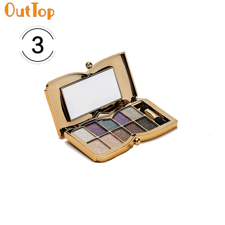 OutTop Beauty Fashion 1 коробка 10 видов цветов мерцающие тени для век Палитра теней