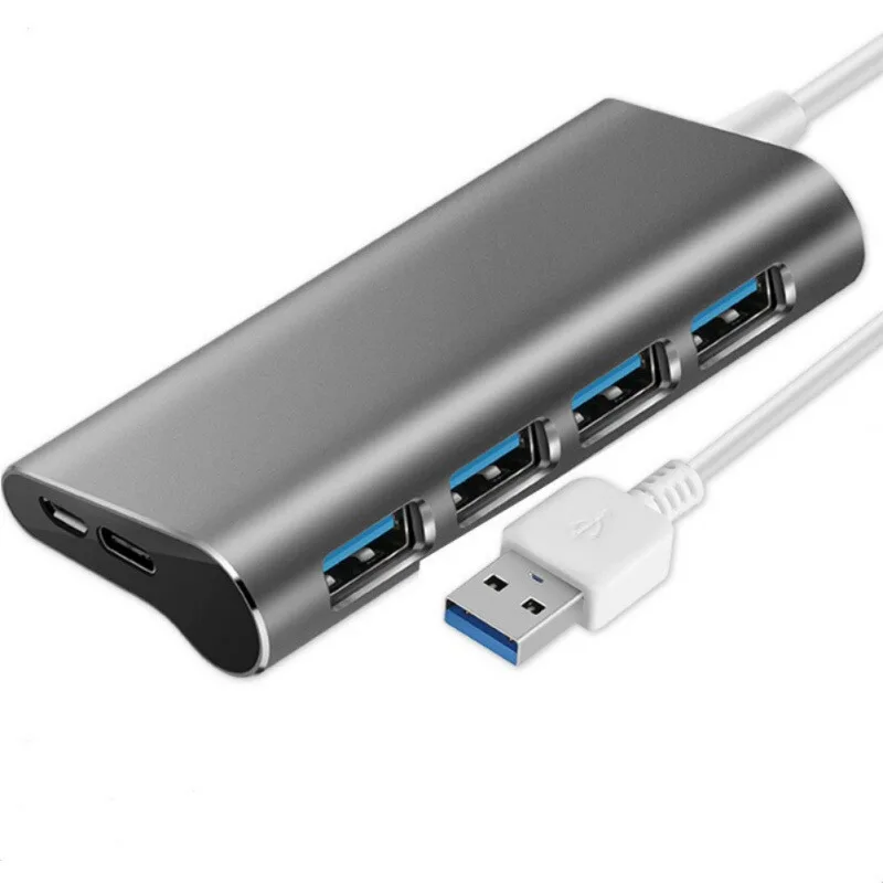 Высокоскоростной 4-портовый концентратор USB 2 0 с Type C на 4K HDMI адаптер 3 0/7/8