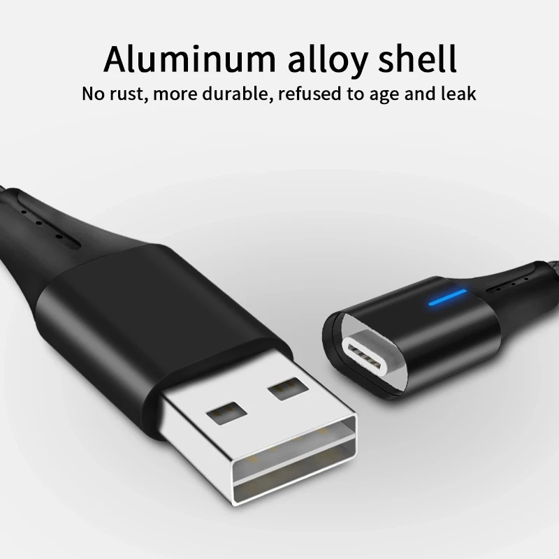 Магнитный usb-кабель CatXaa с разъемом type-C, магнитный usb-кабель для передачи данных 3 А, адаптер для быстрой зарядки для huawei samsung, Дополнительный внешний аккумулятор