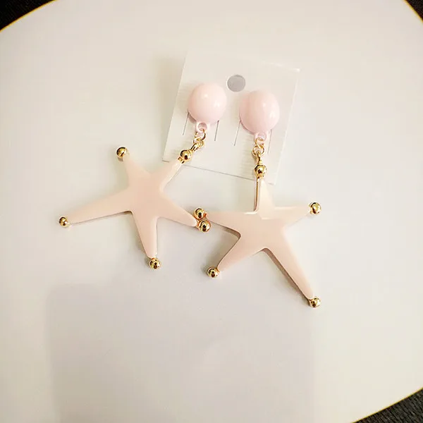 2017 Fashionable acrylic big earrings Hip Hop Rock Lady Starfish Pentacle Star Jewelry for woman gifts jewelry wholesale EE008 | Украшения
