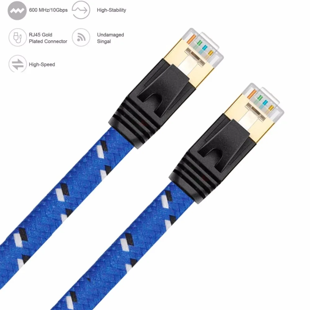 Новое поступление прочный 50 см 1 м 5 3 10 15 20 30 CAT7E Ethernet Интернет сеть Патч LAN плоский