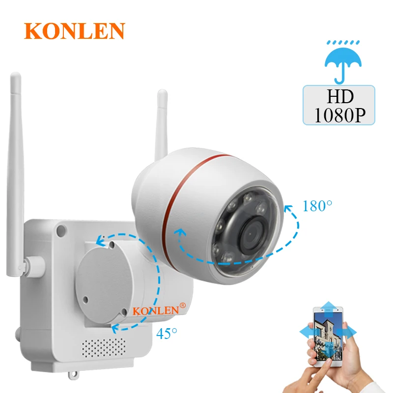KONLEN wifi 1080P уличная IP камера Pan Tilt Bullet Cam YCC365 Беспроводная Проводная HD 2MP CCTV