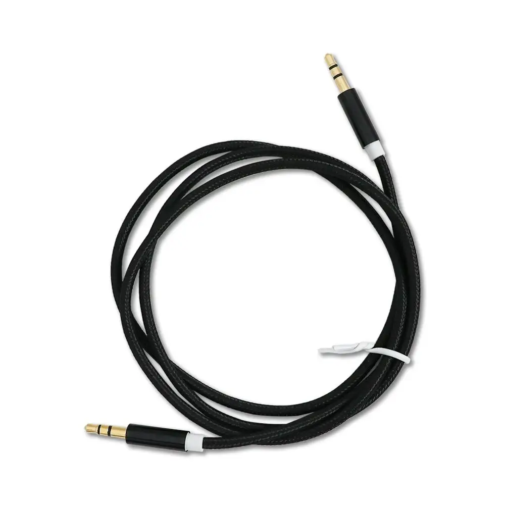 Нейлоновый аудиокабель 3,5 мм до 3,5 мм Aux кабель 2 м 3 м штекер Kabel Золотая пробка автомобильный Aux шнур для телефона