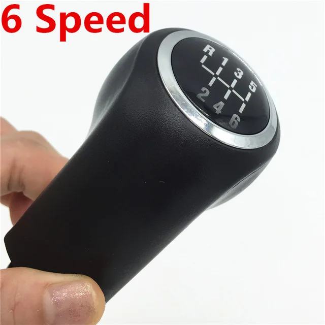 Gear Knob 6 Speed 5/6 скорость шестерни рукоятка рычага переключения передач Ручка Гетры Загрузки Крышка для OPEL ASTRA III H 1,6 VAUXHALL 2004 2005 2006 2007 2008 2009 2010 - Название цвета: Gear Knob 6 Speed