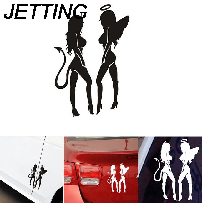 JETTING новые сексуальные девушки автомобильные наклейки Ангел Дьявол демоны