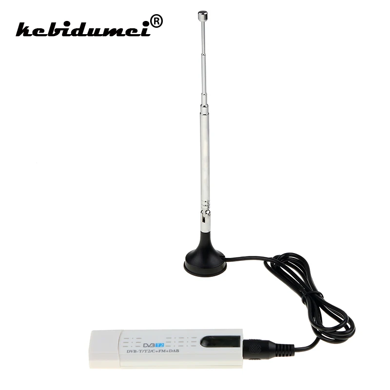 Приемник kebidumei USB DVB T/DVB T2 TV тюнер T/C/T2 + FM DAB HDTV цифровая спутниковая антенна