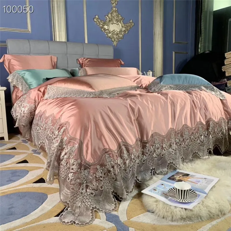 Цвета шампань верблюжий красный кружево вышивка хлопок и шелк 4 шт. комплект