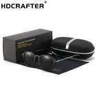 Солнцезащитные очки HDCRAFTER Мужские поляризационные, легкие солнечные очки для вождения, с круглыми линзами с защитой от ультрафиолета