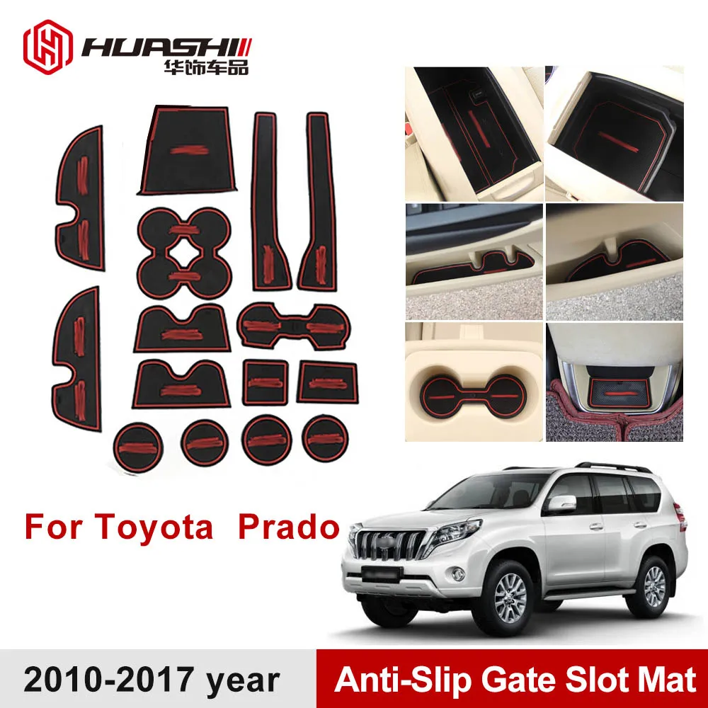 Противоскользящий резиновый коврик для ворот Toyota Prado 2010 2011 2012 2013 2014 2015 2016 2017 2018