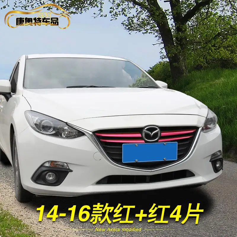 Для Mazda 3 Axela отделка решетка декоративная яркая полоса наклейка для автомобиля-Стайлинг - Цвет: 9