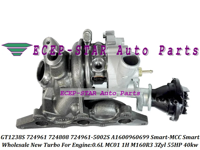 GT1238S 724961 724808 0002 0001 A1600960599 160096069 турбо для Smart MCC 0.6L MC01 1H M160R3 3Zyl 55HP 40kw|smart phone solar charger|smart
