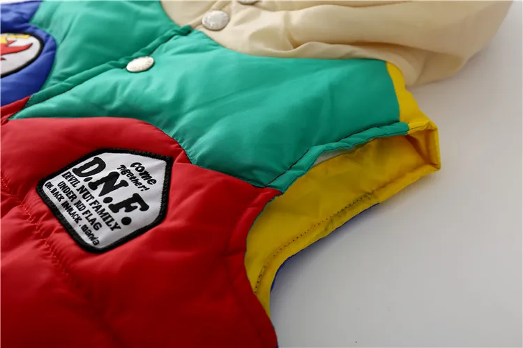 Новый жилет 2017 мальчиков Толстый Жилет для малышей на осень и зиму теплая жилетка