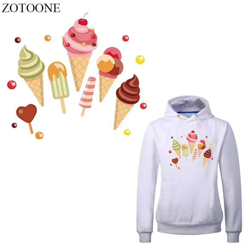 ZOTOONE Переводные термоклейкие нашивки для мороженого девушек Одежда сделай сам