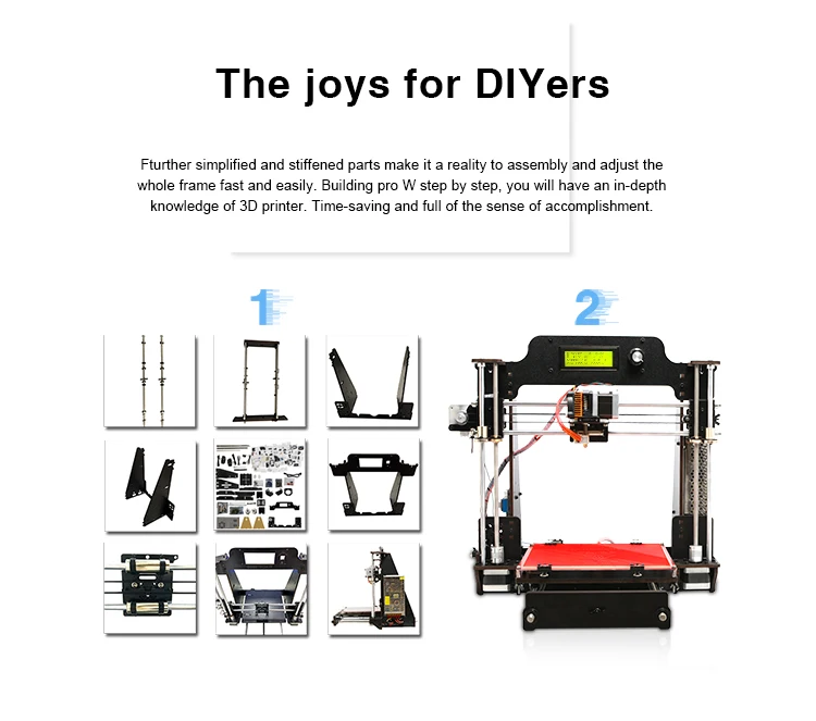 Geeetech 3d принтер, деревянный Prusa I3 Pro W настольный 3d принтер DIY комплект с WiFi облаком, поддержка 3D WiFi модуля, EasyPrint 3D приложение