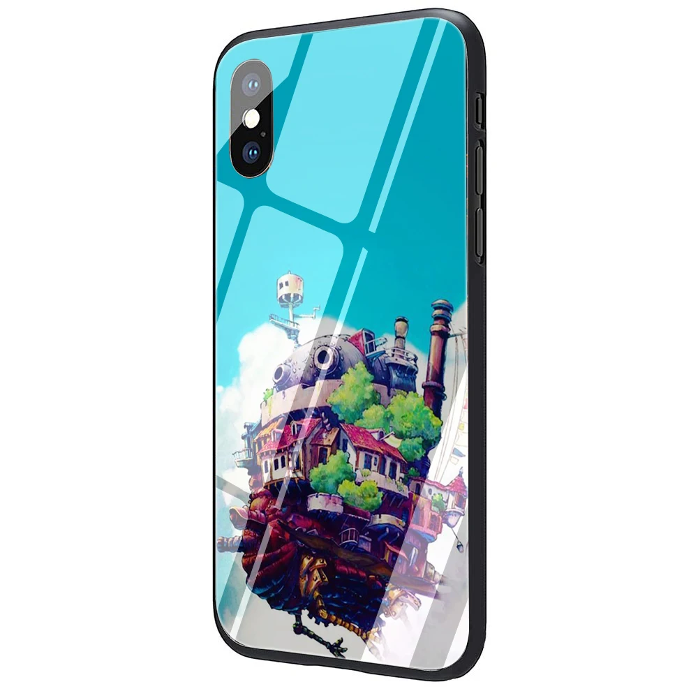 G3 Howl's Howls движущийся замок из закаленного стекла чехол для телефона iPhone 5 5S 6 6S 7 8 Plus X XR XS 11 pro Max - Цвет: G3