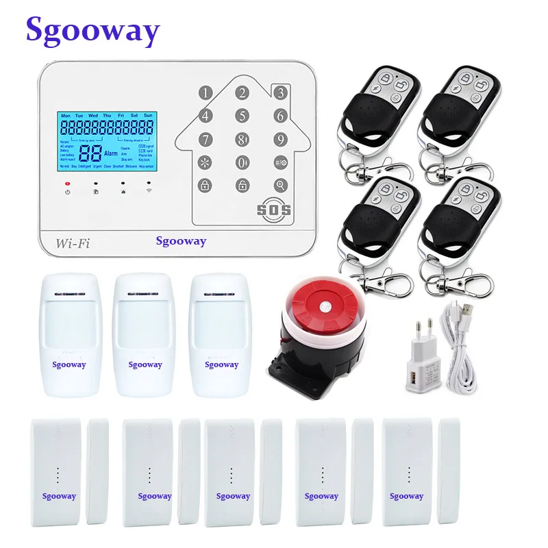 Kit G Высокое качество wifi+ GSM+ PSTN беспроводная домашняя система охранной сигнализации Поддержка iOS/Android приложение с солнечной беспроводной мигающей сиреной - Цвет: Kit G