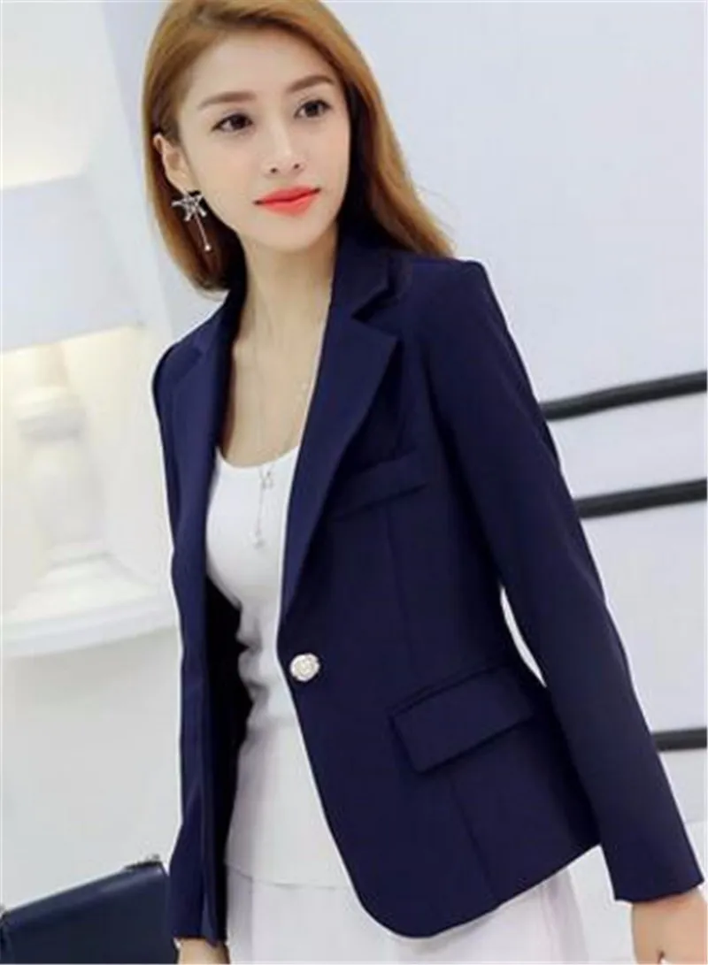 Женские блейзеры новинка 2016 модный Блейзер на одной пуговице женский костюм