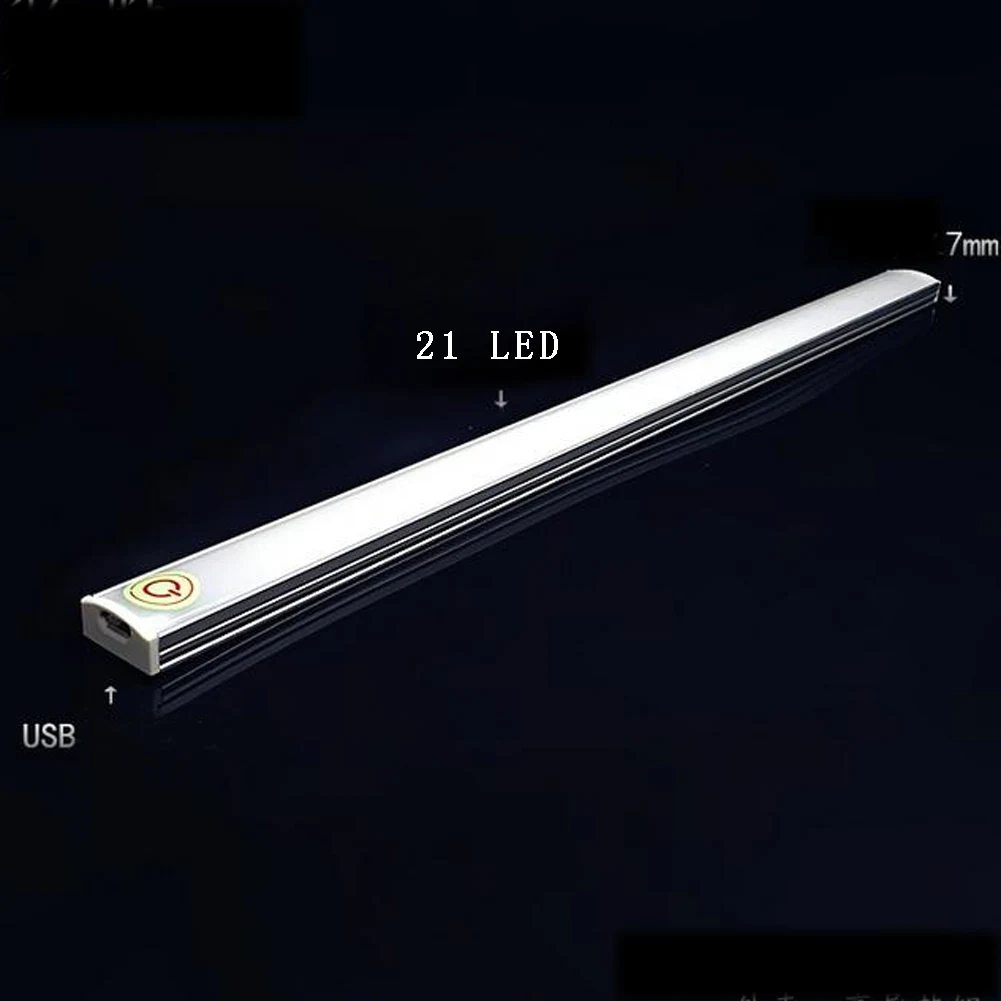 

Ultrathin Dimmable Touch Sensor Light USB 21 LED Night Light Closet Cabinet Lamp LED Bar Light Sensor Light white/warm white