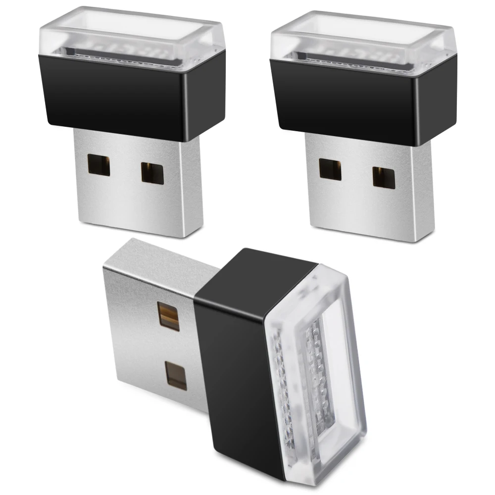 1 шт. автомобильный Стильный USB атмосферный светодиодный светильник