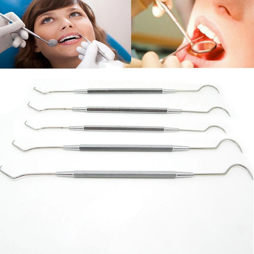 Stainless Steel Double End Hook Tooth Probe Dental Teeth Clean Hygiene Toothpick | whitening products