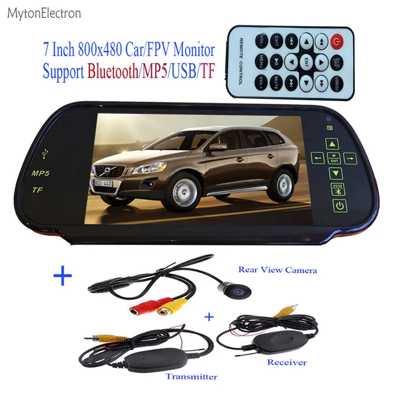 Bluetooth MP5 TF USB 800*480 зеркальный монитор 7 дюймовый экран приборной панели +