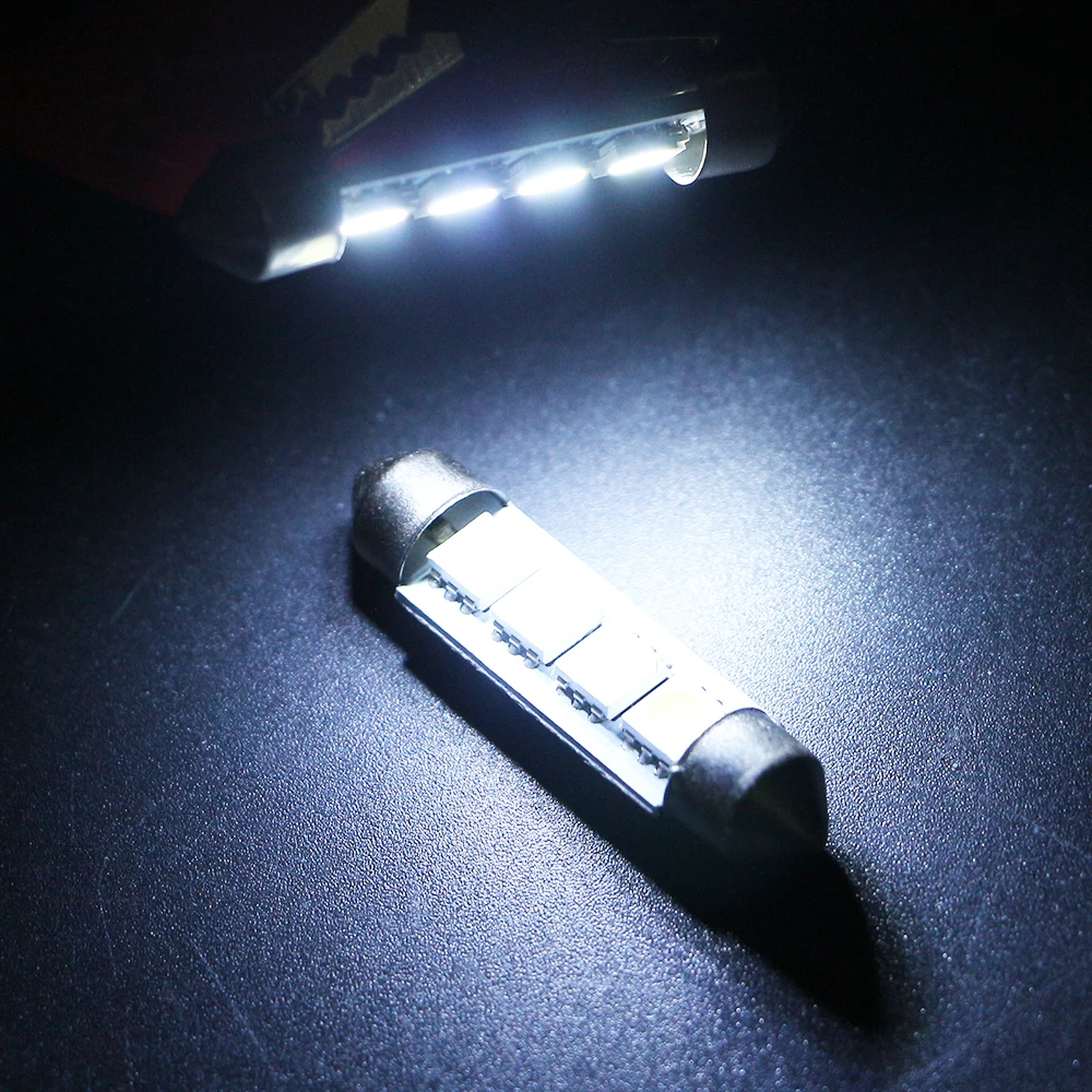 YM E Bright 20 100 шт 24V C5W 5050 4 SMD Автомобильные светодиодные лампы для межкомнатной двери