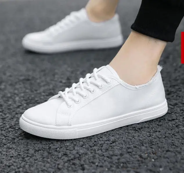 Парусиновая обувь для мальчиков Белая дышащая спортивная повседневная мужская |