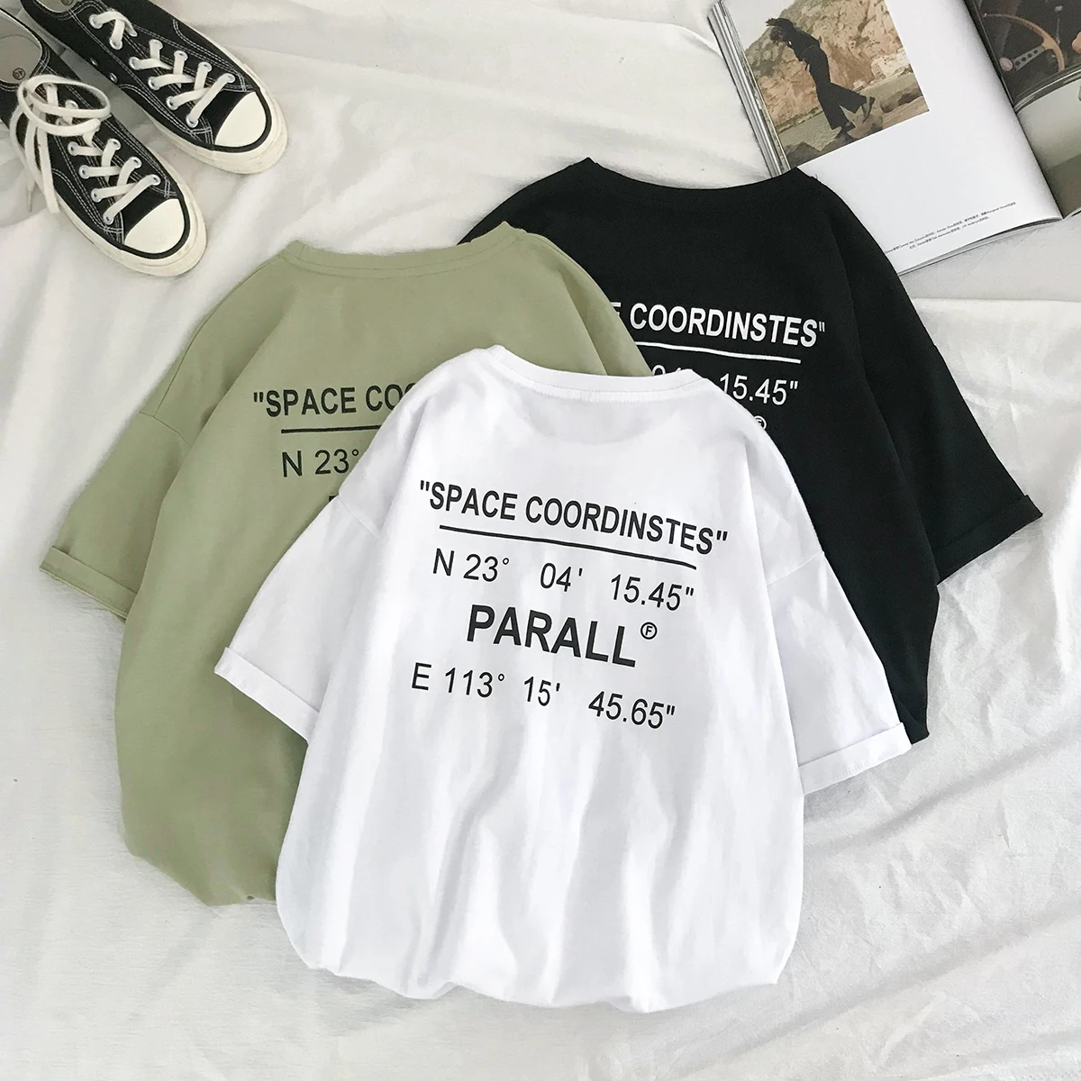 2019 Летний Новый Чао бренд письмо печатных футболка Гонконг Стиль свободный