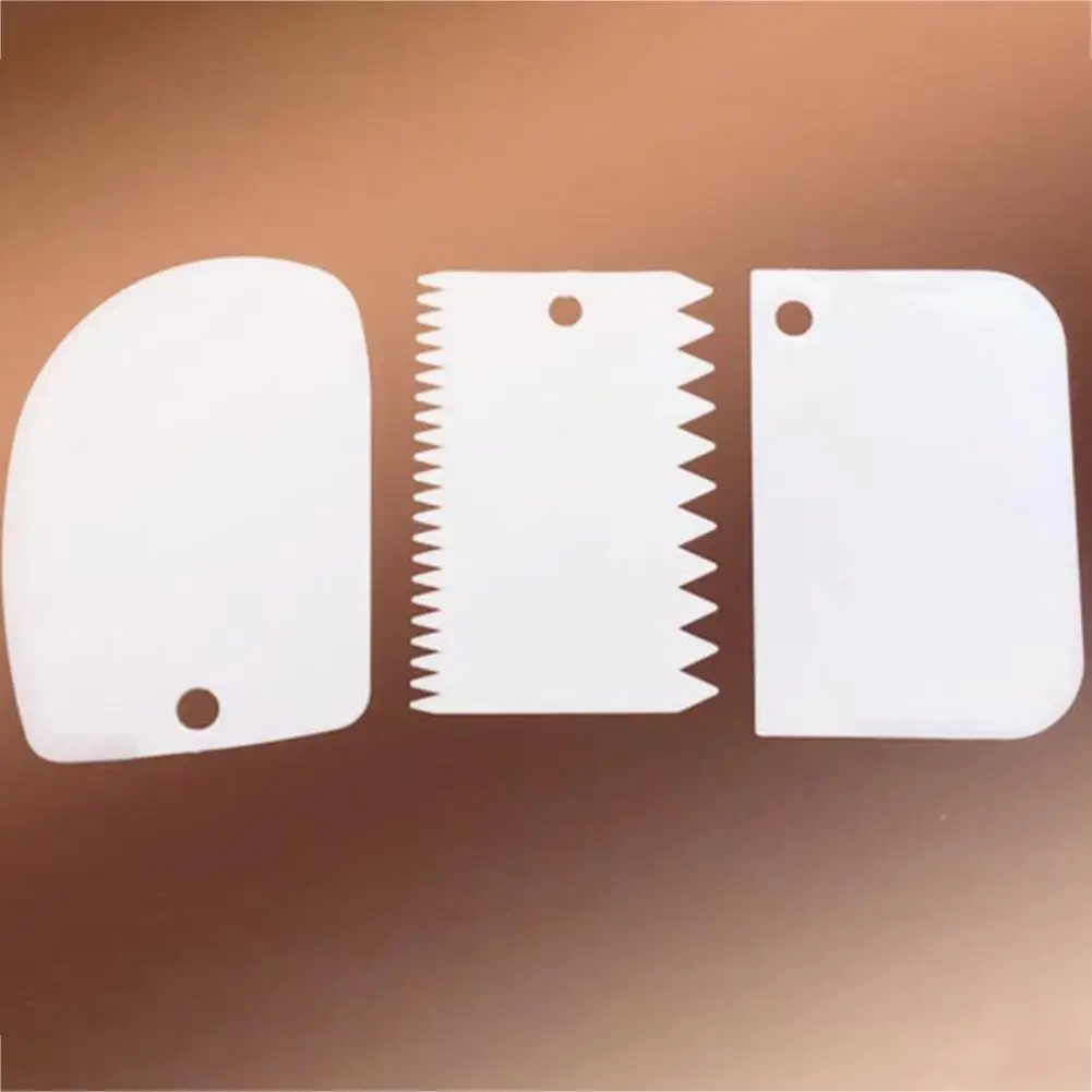 white 3pcs Adeeing 3 шт./компл. многофункциональные лопатки для крема украшения торта - Цвет: white 3pcs