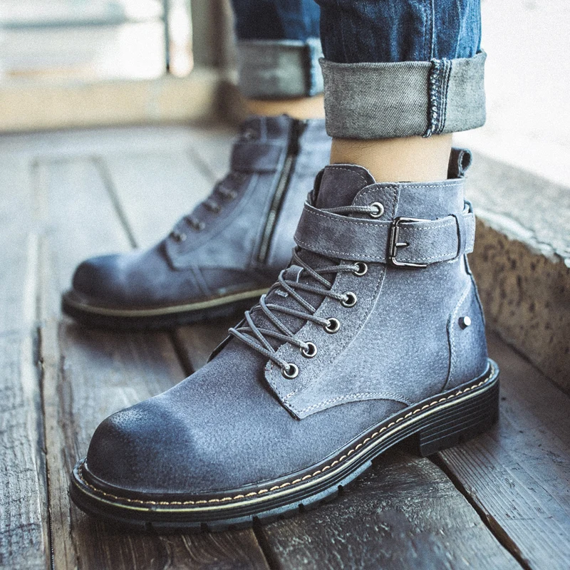 Британский модный мужской дезерты уличные рабочие ботинки военные bota masculina из