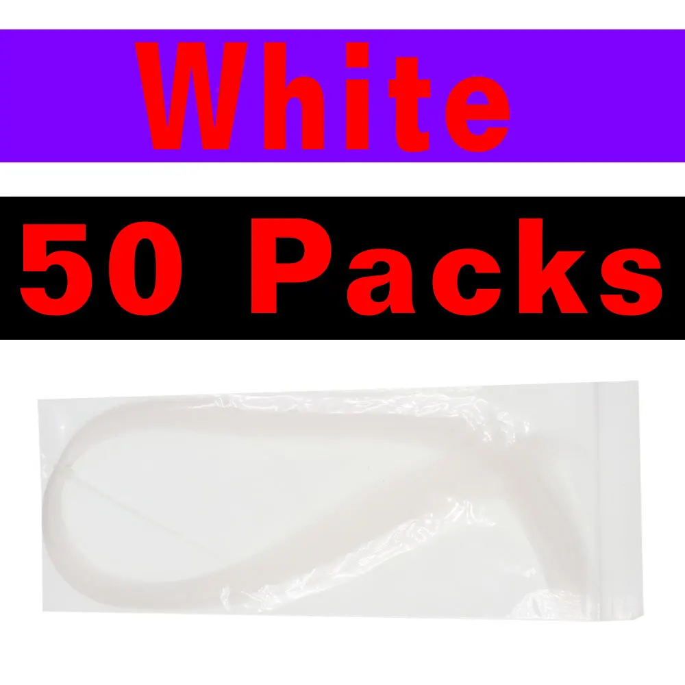white 50 packs Bimoo 50 пакетов синтетический волоконный стример для мягкого изготовления приманки Sabiki Fly Jigs крючки рыболовный крючок Бактейл материал для рыбалки - Цвет: white 50 packs