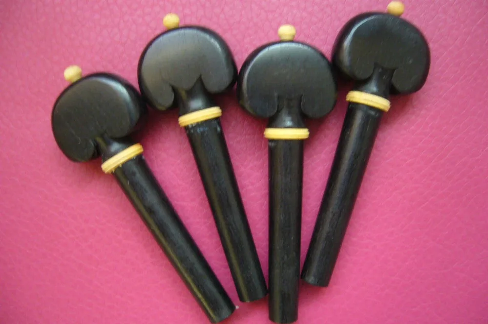 

1set of 4pcs viola pegs natural Ebony wood,viola part