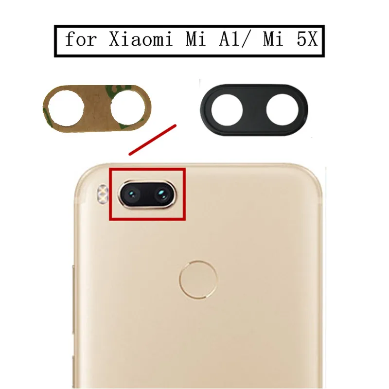 2 шт. для Xiaomi Mi A1 5X задняя камера стеклянный объектив Основная MiA1 Mi5X запасная часть